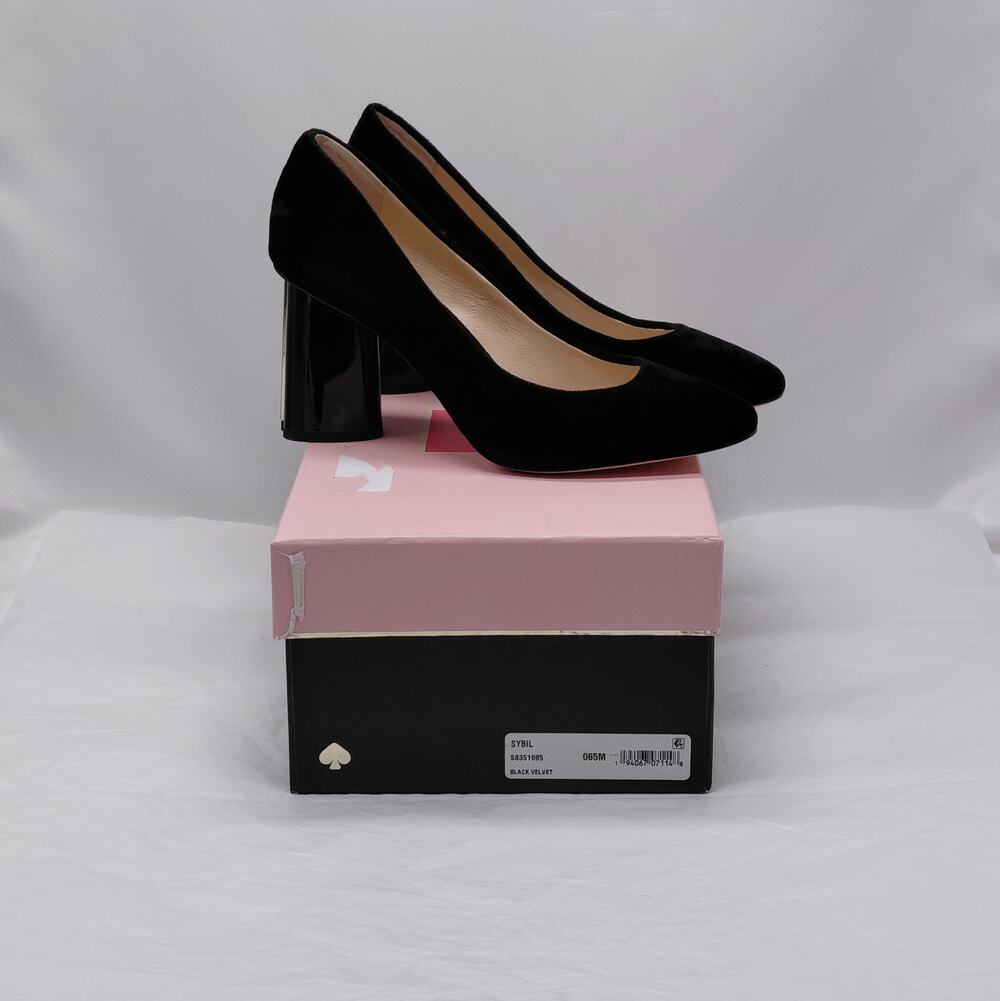 Kate Spade Pumps Womens 6.5 Black Velvet Crystal Heel Party Dress Shoes Wedding